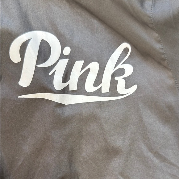 PINK Victoria's Secret Gray Jacket with Blue and Yellow Zipper - Picture 4 of 13